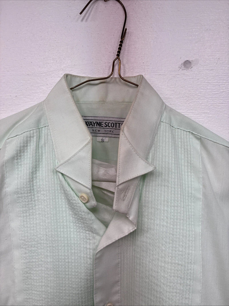 New Wayne Scott Green Long Sleeve Button Up English Shirt Small LL-69