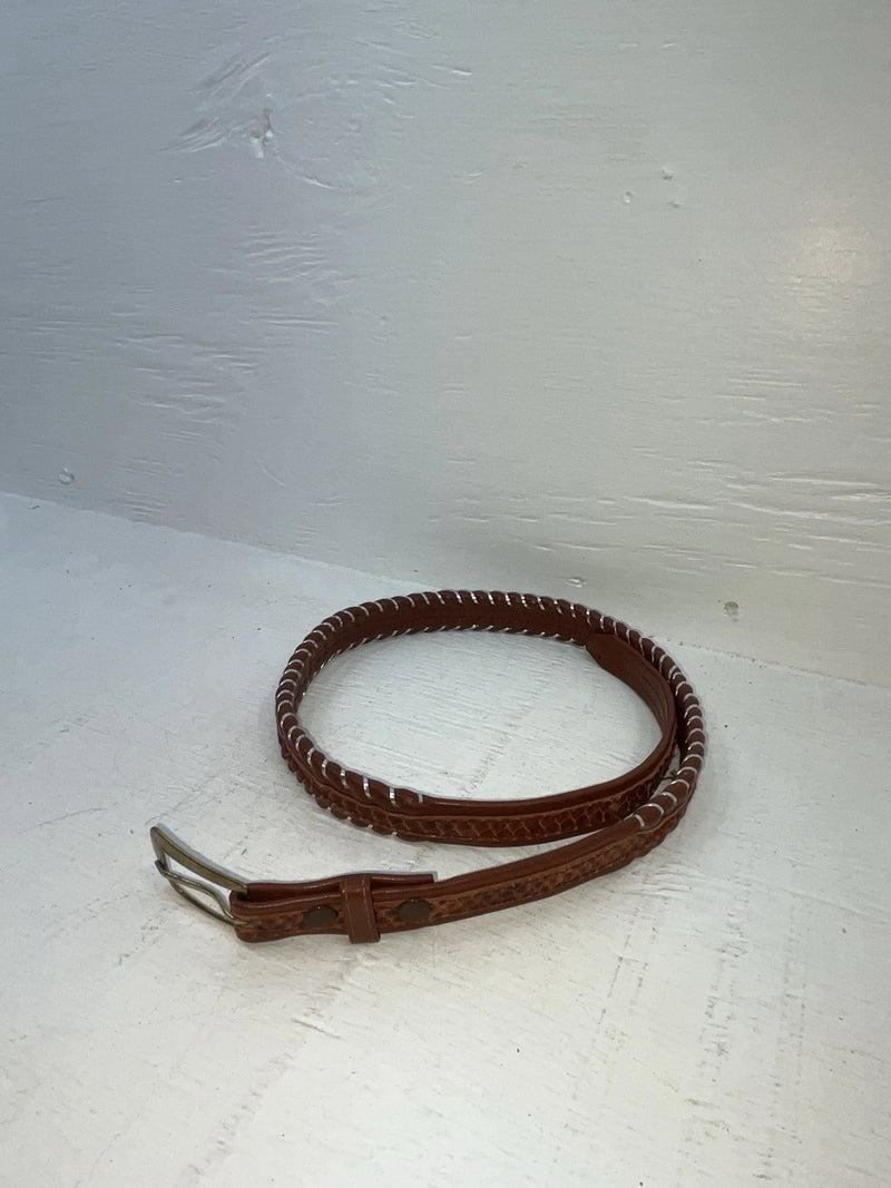 New Brown Genuine Leather Tex Tan Weaved 30” Belt #02/4564 JJ-131 