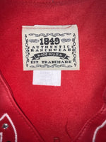 New Women’s Red 1849 Authentic Ranchwear Cut Off Zip Up Vest XS #77872 3B-69