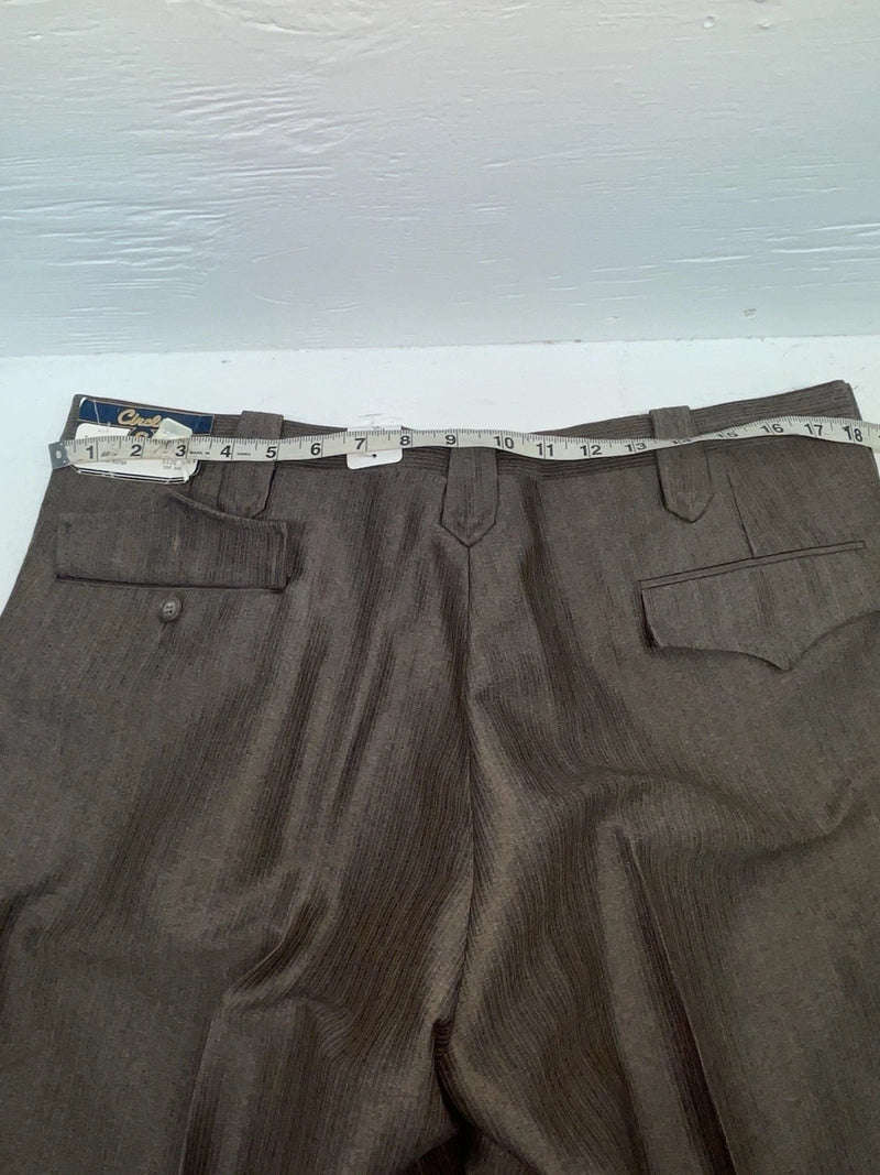 New Vintage Brown Circle S Polyester Pants #CS2391 VV-29