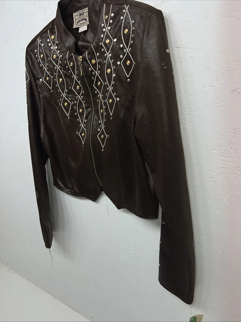 New Women’s 1849 Authentic Ranchwear Brown Western Show Short Jacket Small H-602