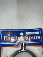 New Kelly Silver Star Silver Metal English Spurs #24-9995 L-500