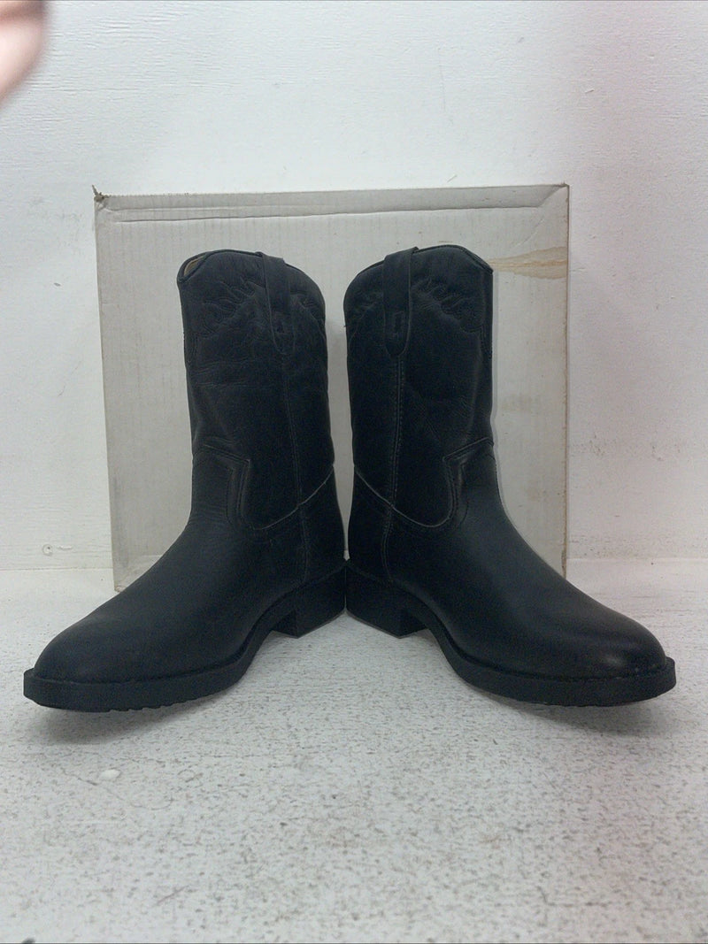 New Youth Black Dan Post Cowboy Boots. C 3140 5.5 5 1/2 D. 2-126