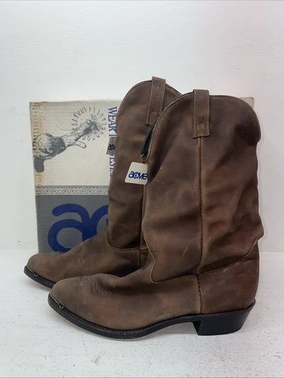 New Men’s Brown Acme Cowboy Boots. 5251 9.5 9 1/2 E W. 5-28