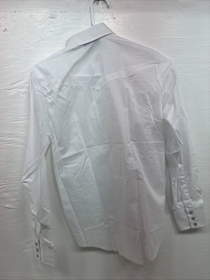 New Men’s Champion Western White Long Sleeve Pearl Snap 16 Large DD-42