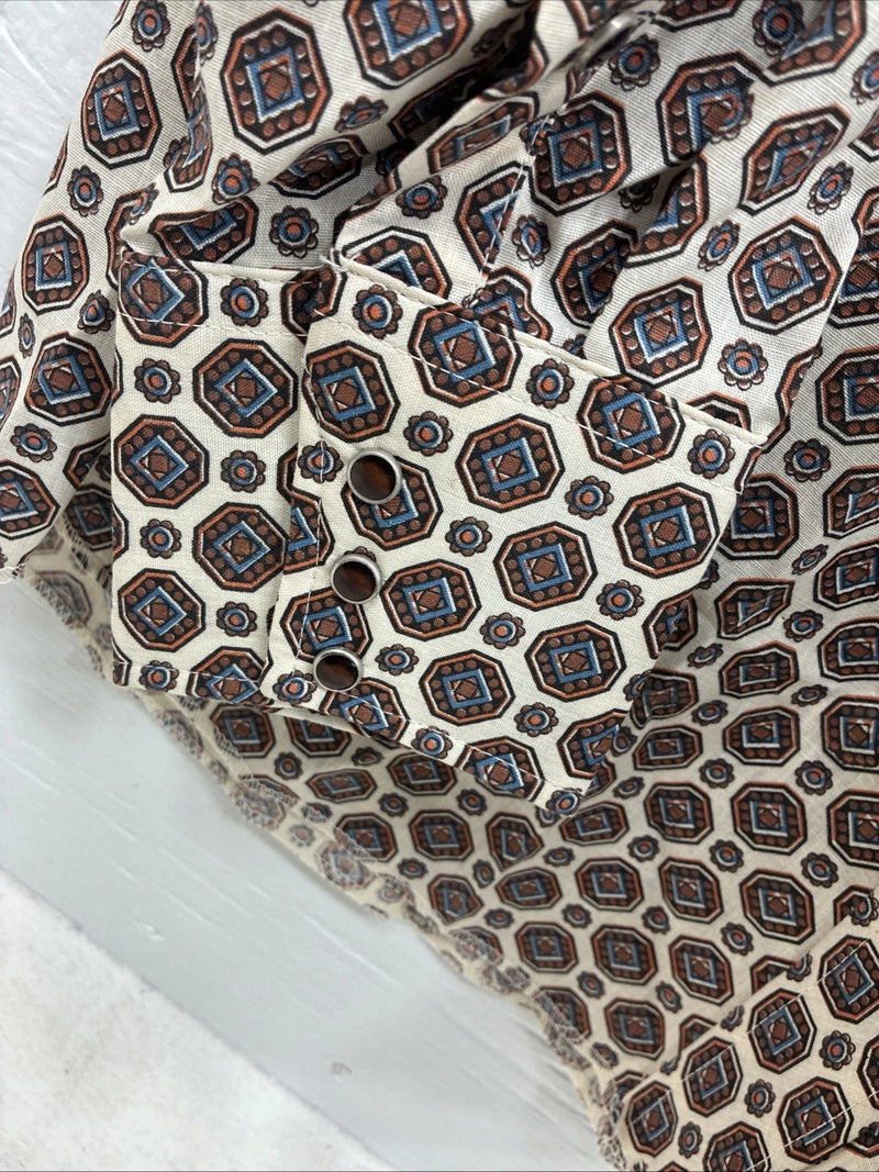 New Men’s Panhandle Slim Multicolor Design Long Sleeve Pearl Snap 16 Large CC-56
