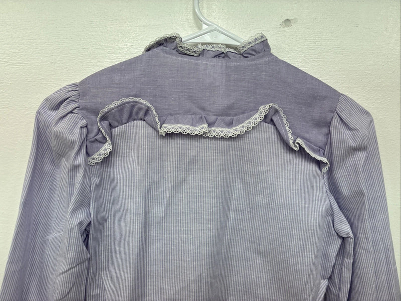 New Kids Kid Kountry Purple Designed Long Sleeve Pearl Snap Size 10 YY-57