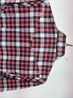 New Women’s Panhandle Slim Red Plaid Long Sleeve Pearl Snap Sis E32 MM-52