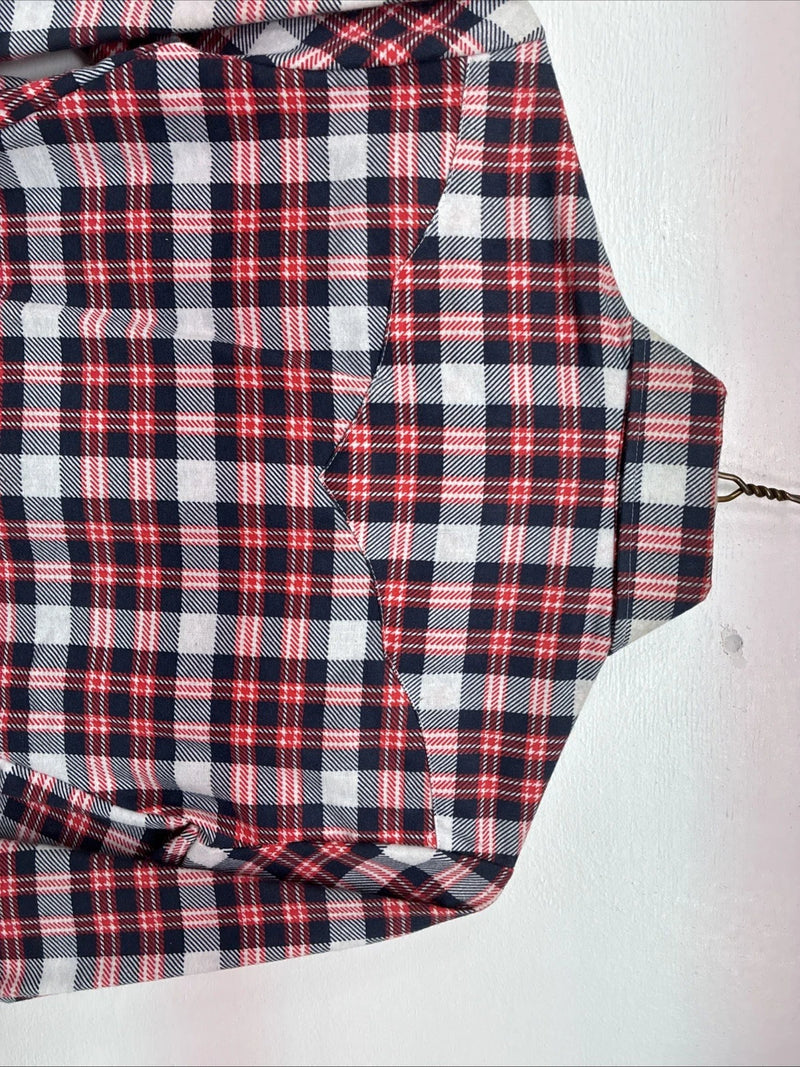 New Women’s Panhandle Slim Red Plaid Long Sleeve Pearl Snap Sis E32 MM-52