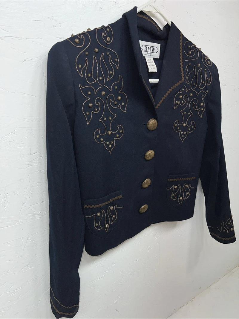 New Women’s Navy BMW Designs Short Jacket Medium #85878 WW-18
