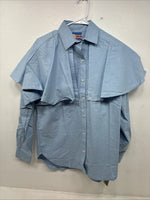 New Women’s Cricket Creek Blue Long Sleeve Button Up Medium MM-78