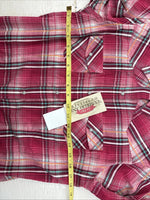 New Women’s Cumberland Pink Plaid Long Sleeve Pearl Snap Medium DD-24