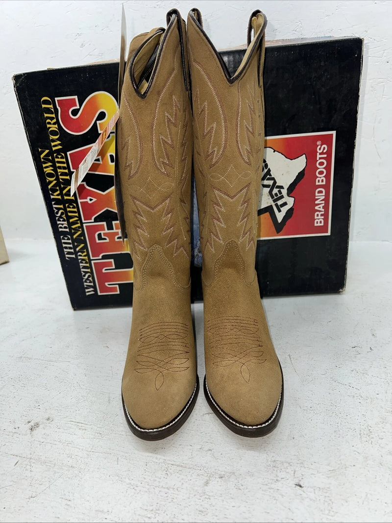 New Woman’s Brown Texas Brand Cowboy Boots. 4906 7 M. 17-5