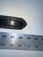 New Black Genuine Leather Badger Stitched 32” Belt #B1340 Z-174