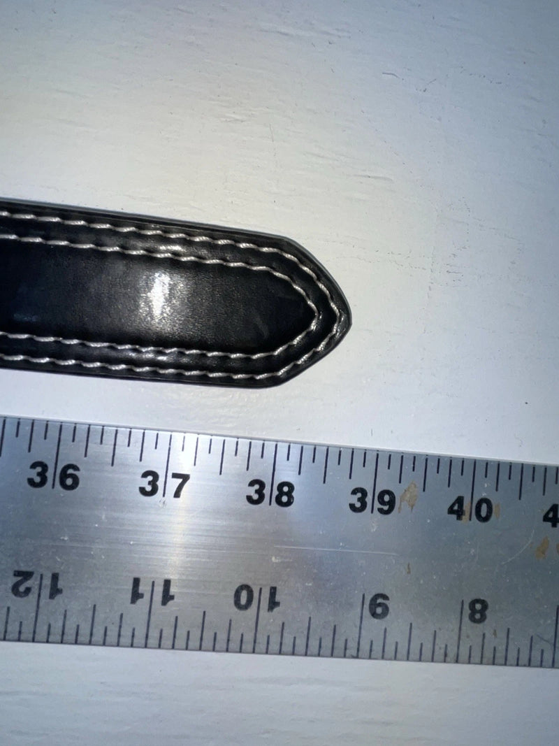 New Black Genuine Leather Badger Stitched 32” Belt #B1340 Z-174