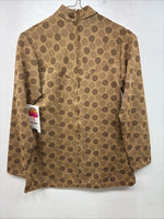 New Women’s Miller Tan Design Long Sleeve Zip Up Medium TT-106