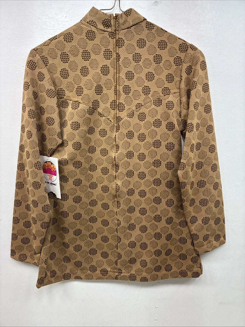 New Women’s Miller Tan Design Long Sleeve Zip Up Medium TT-106