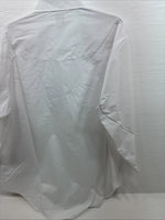 New Men’s ELY Cattleman White Long Sleeve Pearl Snap 18.5 X 35 2XL F-77