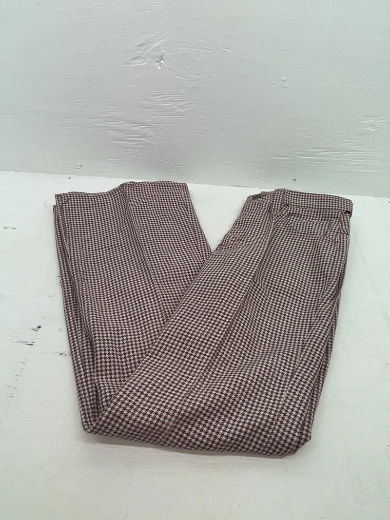 New Vintage Red And White Checkered Lee Polyester Pants #2600362 SS-84