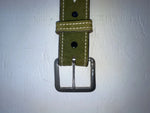 New Green Genuine Leather Weaved 38” Belt #927 JJ-71