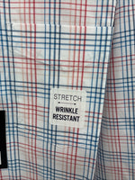 New Men’s ELY Cattleman White Multicolor Plaid Long Sleeve Button Up Large Q-21