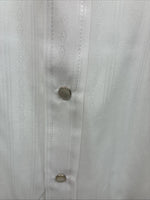 New Men’s ELY Cattleman White Designed Long Sleeve Pearl Snap 20.5 4XL X-106
