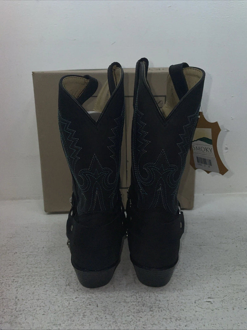 New Kids Black Smoky Mountain Cowboy Boots 3283 C 3. 23-155