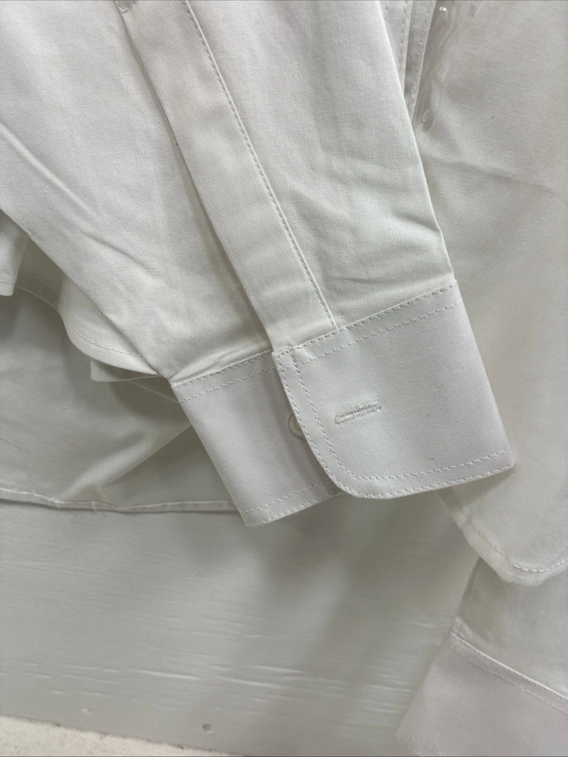 New Riders Mark White Long Sleeve Button Up English Shirt Size 40 DD-6