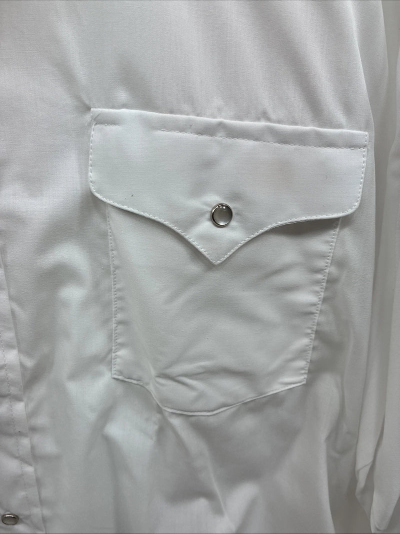 New Men’s Panhandle Slim White Long Sleeve Pearl Snap 3XL E-76
