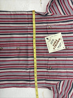 New Kids ELY Classic Red Stripe Long Sleeve Pearl Snap Medium CC-80