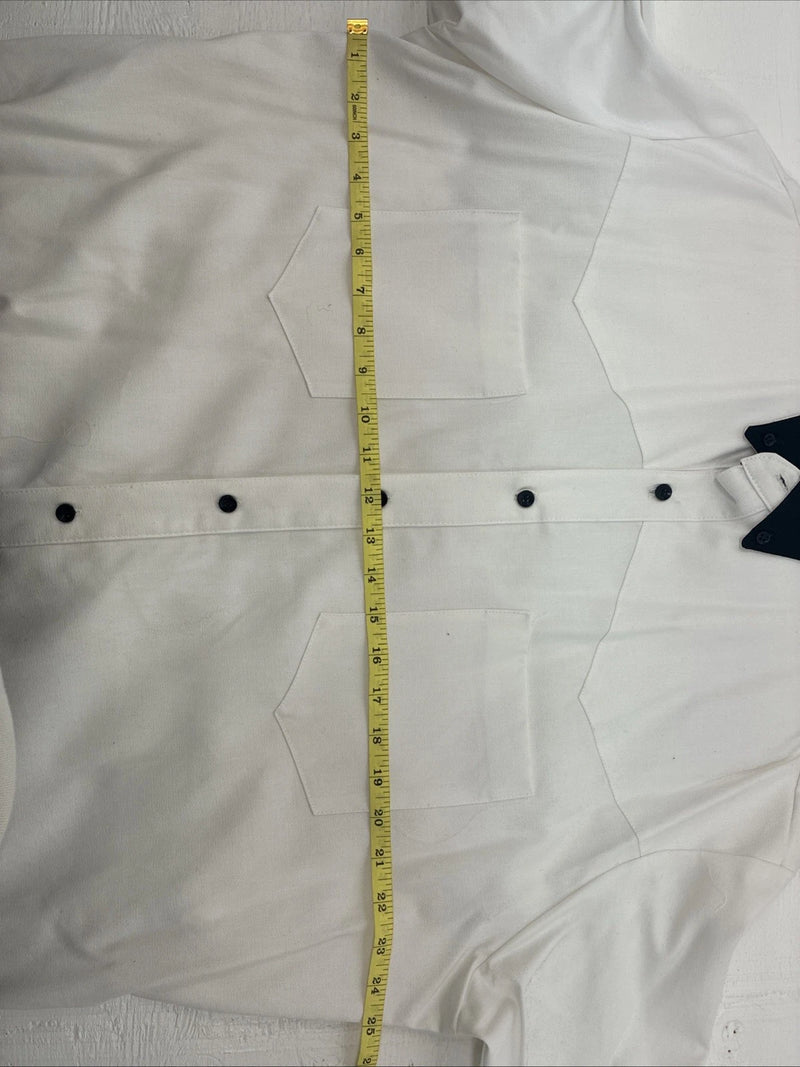 New Men’s Cowboy Threads White Black Long Sleeve Button Up Large V-98