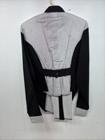 New Women’s Cowboy Threads Black White Long Sleeve Button Up Large TT-10
