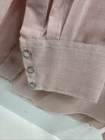 New Men’s H Bar C Pink Long Sleeve Pearl Snap 16 X 36 Large X-71