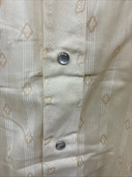 New Men’s Stockman Yellow Designed Long Sleeve Pearl Snap 15 Medium M-97
