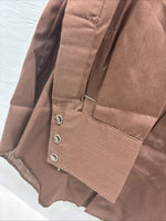 New Men’s H Bar C Brown Long Sleeve Square First Pearl Snap Medium M-60