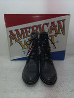 New Men’s Gray Lace Up American West Cowboy Boots. 6999 8 E W. 1-30