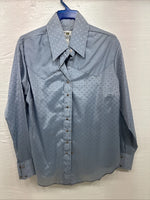 New Kids Dickson Jenkins Blue Long Sleeve Pearl Snap Size 38 CC-101