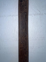 New Brown Genuine Leather Tooled 28” Belt #5020 NN-27