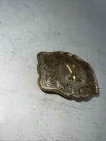 New Womens Western Productions Inc Gold “X” Belt Buckle. 38087 F-1