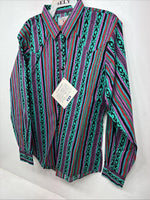 New Women’s Country Charmers Multicolor Long Sleeve Pearl Snap XL II-57