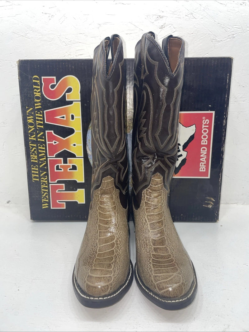 New Men’s Brown Texas Brand Cowboy Boots. 5041 8 D. 1-130