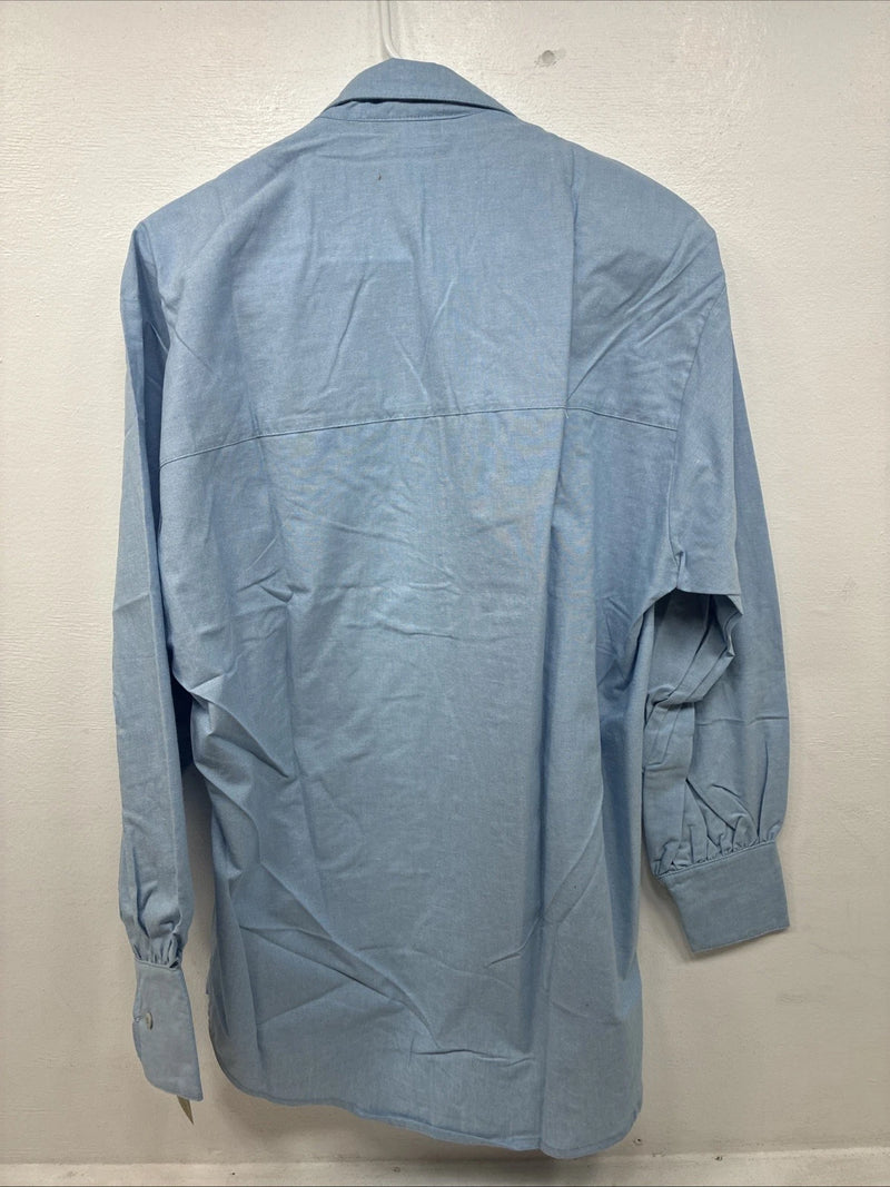 New Men’s Cricket Creek Blue Long Sleeve Button Up Medium MM-98