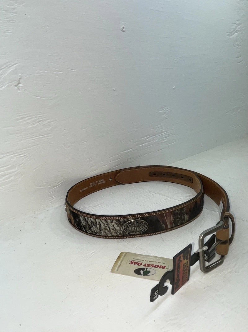 New Brown Genuine Leather Nocona Mossy Oak Camo 46” Belt #N24866222 NN-130