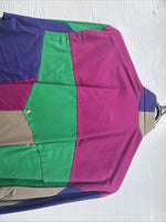 New Men’s San Angelo Multicolor Design Long Sleeve Button Up Large V-76