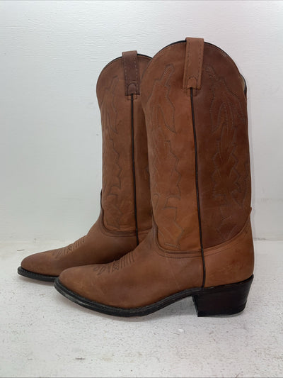 New Men’s Brown Dan Post Cowboy Boots. 2551 8.5 8 1/2 E W. 3-87
