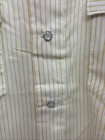 New Men’s Miller Yellow Stripe Long Sleeve Pearl Snap 16 X 35 Large V-115