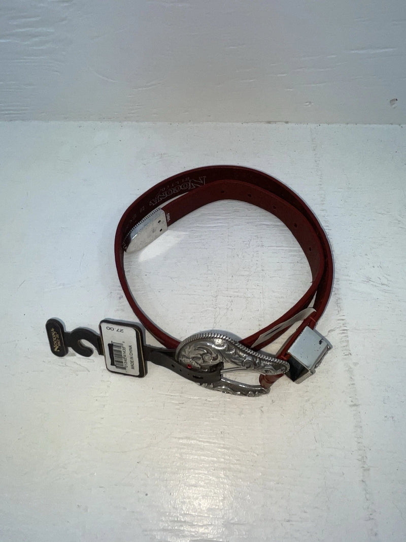 New Red Genuine Leather Nocona Stitched 28” Belt #N3418004 NN-42