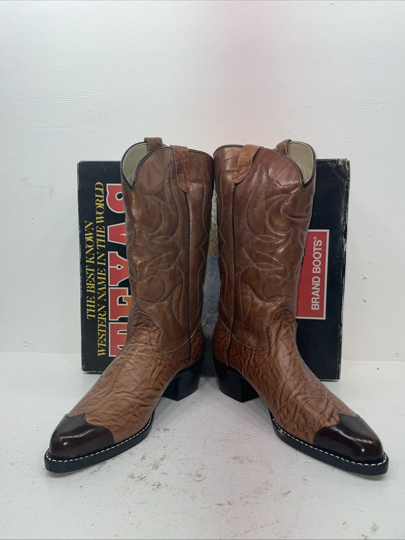 New Men’s Brown Texas Brand Cowboy Boots. 1081 10.5 10 1/2 D. 8-22