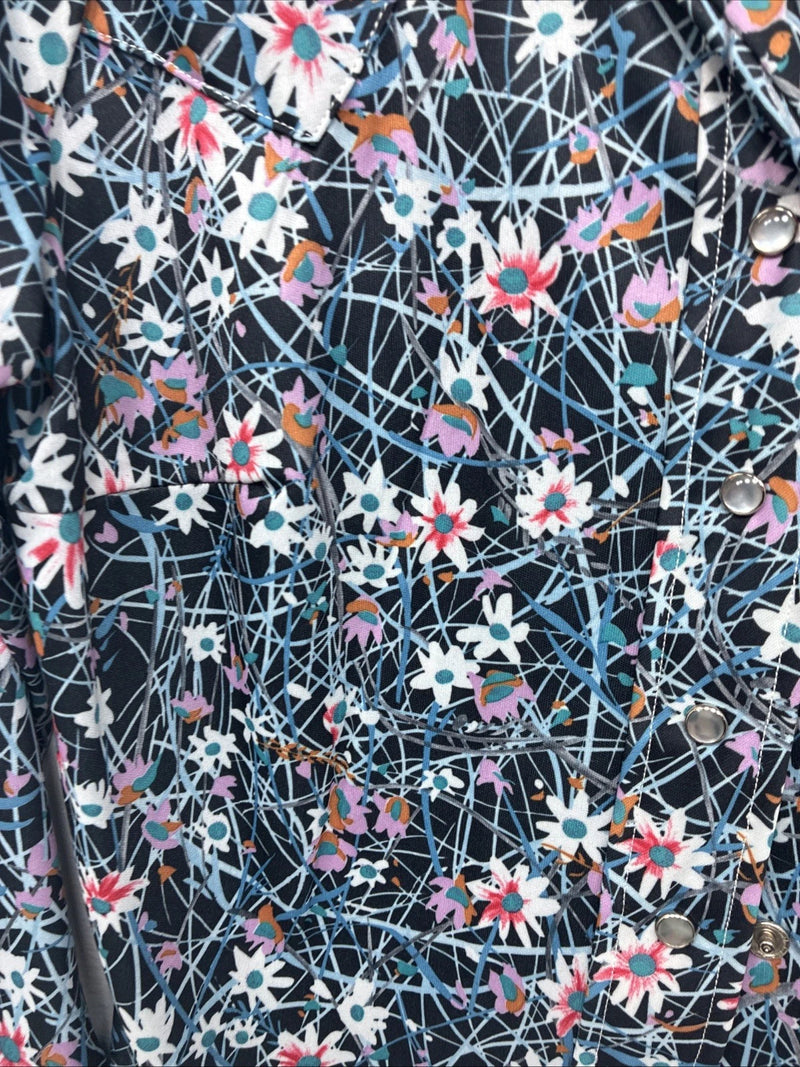 New Women’s Dickson Jenkins Multicolor Long Sleeve Pearl Snap Size 30 KK-1