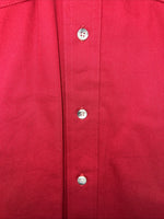 New Men’s Wrangler Red Long Sleeve Pearl Snap 14.5 X 33 Small A-201